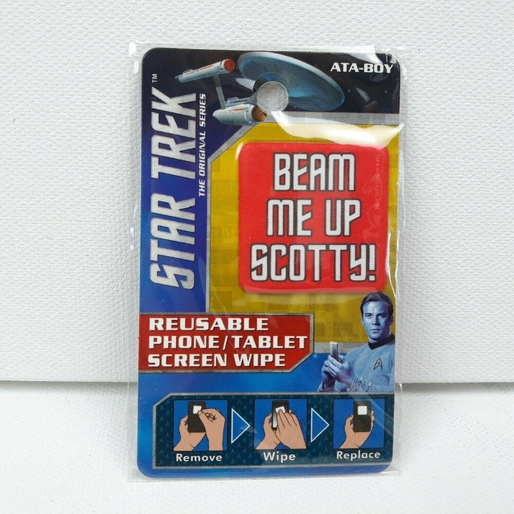 Star Trek Reusable Phone/Tablet Screen Wipe Beam Me Up Scotty!